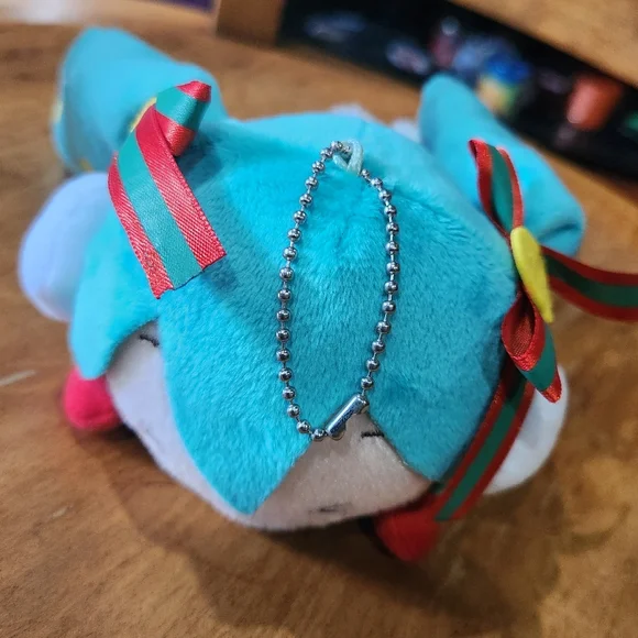 2019 Christmas Laying Miku Hatsune Vocaloid Plush Keychain - Picture 7 of 12